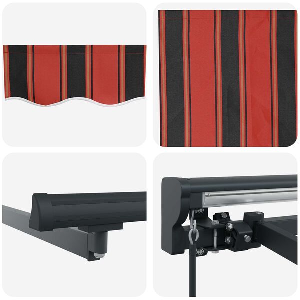 vidaXL Auvent R&eacute;tractable Orange et Noir 500 &times; 300 cm