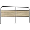 vidaXL T&ecirc;te de lit de remplacement ch&ecirc;ne sonoma 200 cm acier et bois d'ing&eacute;nierie