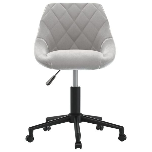 vidaXL Chaise pivotante de salle &agrave; manger Gris clair Velours