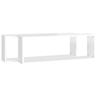 vidaXL Étagère cube murale 2 pcs Blanc brillant 80x15x26,5cm