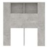 vidaXL Armoire de t&ecirc;te de lit Gris b&eacute;ton 100x18,5x102,5 cm