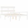 vidaXL Lit pour personne &acirc;g&eacute;e sans matelas blanc 160x200cm bois massif