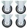 vidaXL Roulettes fixes 4 pcs 75 mm