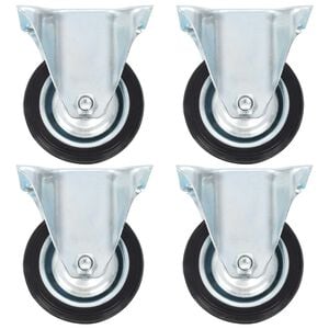 vidaXL Roulettes fixes 4 pcs 75 mm