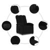 vidaXL Fauteuil inclinable &eacute;lectrique Noir Tissu