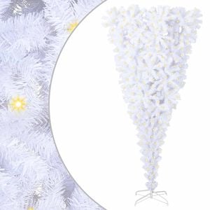 vidaXL Sapin de No&euml;l artificiel avec 300 LED Blanc 180 cm PVC et Acier