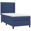 vidaXL Sommier &agrave; lattes de lit avec matelas Bleu 100x200 cm Tissu