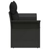 vidaXL Canap&eacute; de jardin avec coussin Noir 141 x 62 x 69 cm polyrotin