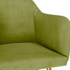 vidaXL Chaises &agrave; manger lot de 2 vert clair velours