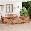 vidaXL Salon de jardin 13 pcs Marron miel Bois de pin massif