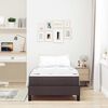 vidaXL Lit &agrave; ressorts avec matelas Marron fonc&eacute; 90 x 200 cm tissu