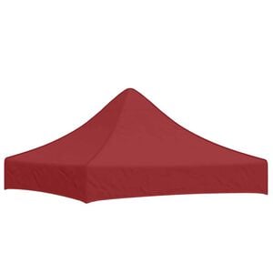 vidaXL Toit de tente de r&eacute;ception 2x2 m Bordeaux 270 g/m&sup2;