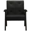 vidaXL Fauteuil noir cuir v&eacute;ritable