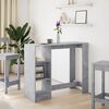 vidaXL Table de bar avec &eacute;tag&egrave;re gris b&eacute;ton bois d'ing&eacute;nierie