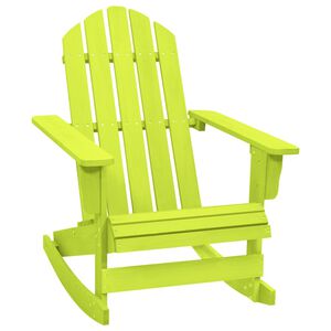 vidaXL Chaise &agrave; bascule de jardin Adirondack bois de sapin massif vert