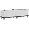 vidaXL Jardini&egrave;re &agrave; roulettes blanc 160x50x54 cm PP