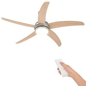 vidaXL Ventilateur de plafond avec lumi&egrave;re et t&eacute;l&eacute;commande &Oslash; 130 cm