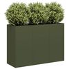 vidaXL Jardini&egrave;re vert olive 120x40x80 cm acier lamin&eacute; &agrave; froid