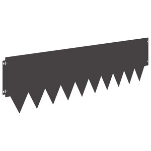 vidaXL Bordure de Pelouse 20 pc 103 x 30 cm Acier Noir