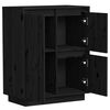 vidaXL Buffet Noir 60x34x75 cm Bois massif de pin