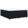 vidaXL Sommier &agrave; lattes de lit et matelas Noir 200x200 cm Velours
