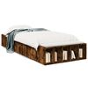 vidaXL Cadre de lit sans matelas ch&ecirc;ne fum&eacute; 90x190 cm