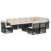 vidaXL Ensemble de canap&eacute; de jardin 11 pcs Noir polyrotin