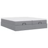 VidaXL Cadre de lit ottoman et matelas gris clair 200x200cm tissu