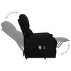 vidaXL Fauteuil de massage Noir Tissu