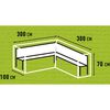 Madison Housse de meubles 300x300x70 cm Gauche