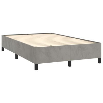 vidaXL Cadre de lit sans matelas gris clair 120x200 cm velours