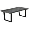 vidaXL Table basse Bois de melia azedarach massif 102x56x41 cm Gris