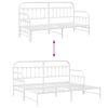 vidaXL Cadre de lit de jour Blanc 75 x 190 cm Acier enduit de poudre