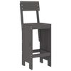 vidaXL Ensemble de bar de jardin 5 pcs gris bois de pin massif