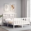 vidaXL Cadre de lit sans matelas blanc bois de pin massif