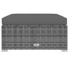 vidaXL Salon de jardin 10 pcs avec coussins Gris R&eacute;sine tress&eacute;e