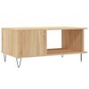 vidaXL Table basse ch&ecirc;ne sonoma 90x50x40 cm bois d'ing&eacute;nierie