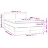 vidaXL Sommier &agrave; lattes de lit avec matelas LED Noir 140x200 cm Tissu