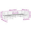 vidaXL Salon de jardin 6 pcs bois massif sapin de douglas