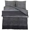 vidaXL Ensemble de housse de couette gris fonc&eacute; et noir 260x220 cm coton