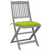 vidaXL Chaises pliables d'ext&eacute;rieur lot de 2 et coussins Bois d'acacia