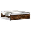 vidaXL Cadre de lit sans matelas ch&ecirc;ne fum&eacute; 180x200 cm
