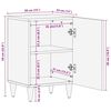 vidaXL Cabinet de salle de bain Marron Clair 38 x 33 x 58 cm