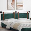 vidaXL T&ecirc;te de lit suspendue Uni Vert fonc&eacute; 210 x 55 x 5 cm PU antique