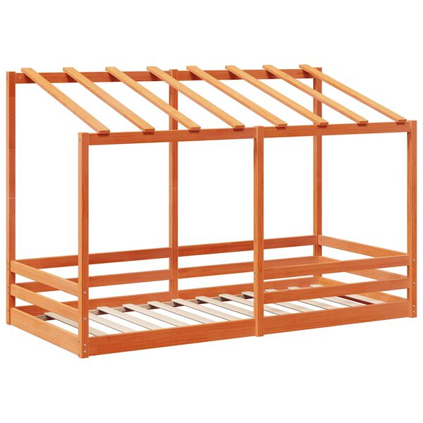 vidaXL Lit pour enfants sans matelas cire marron 90x200 cm pin massif
