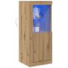 vidaXL Buffet LED Marron 41 x 37 x 100 cm Bois d'ing&eacute;nierie