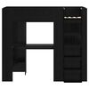 vidaXL Cadre de lit superpos&eacute; avec bureau Ch&ecirc;ne noir 98,5 x 200 cm