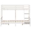 vidaXL Lit superpos&eacute; sans matelas 80x200/120x200 cm blanc bois massif