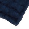 vidaXL Couverture en Fourrure de Lapin Synth&eacute;tique 4 pcs Bleu Marine
