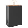 vidaXL Sacs en papier 50 pcs avec poign&eacute;es noir 32x17x44 cm